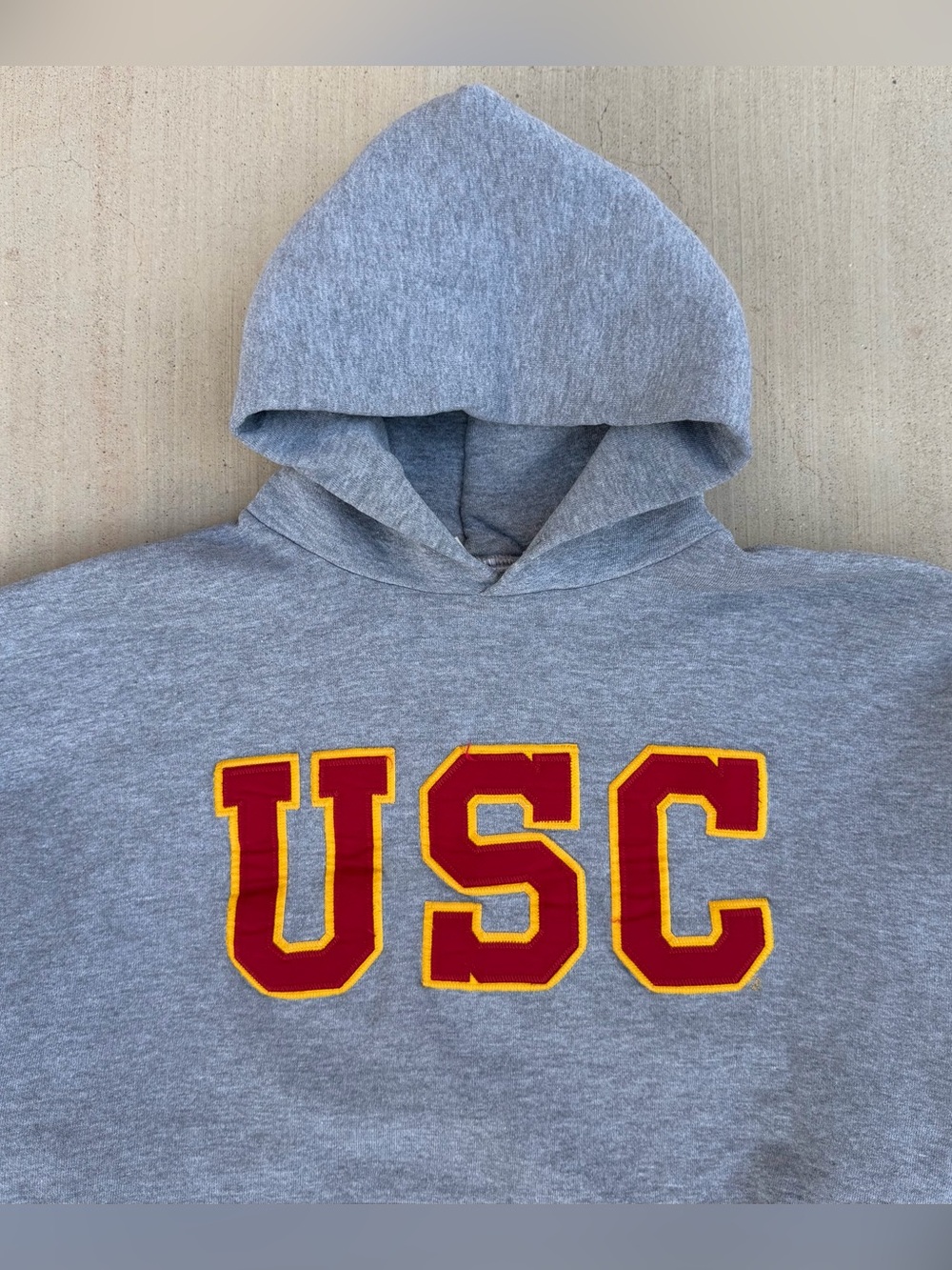 Vintage Y2K Russell Athletic USC Trojans Gray Pullover Hoodie Size Large - Picture 6 of 7